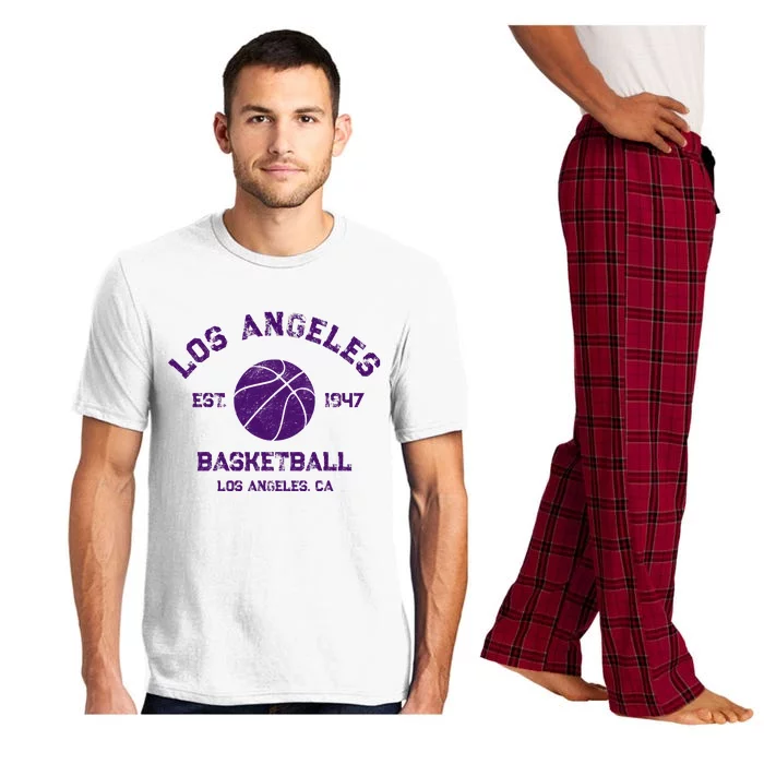 Vintage Los Angeles Basketball Est 1947 Pajama Set