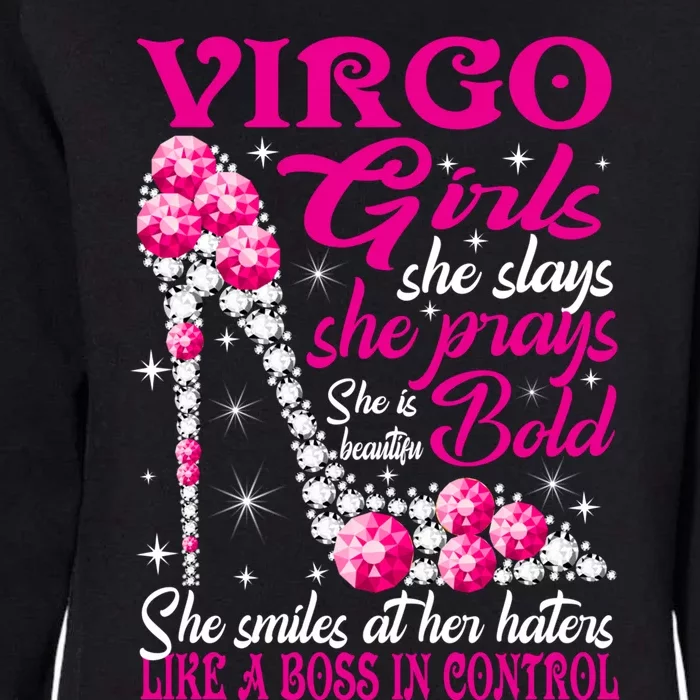 Virgo Like A Boss In Control Diamond Shoes Funny Funny Gift Meaningful Gift Womens California Wash Sweatshirt