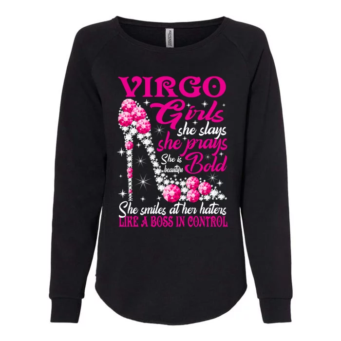 Virgo Like A Boss In Control Diamond Shoes Funny Funny Gift Meaningful Gift Womens California Wash Sweatshirt