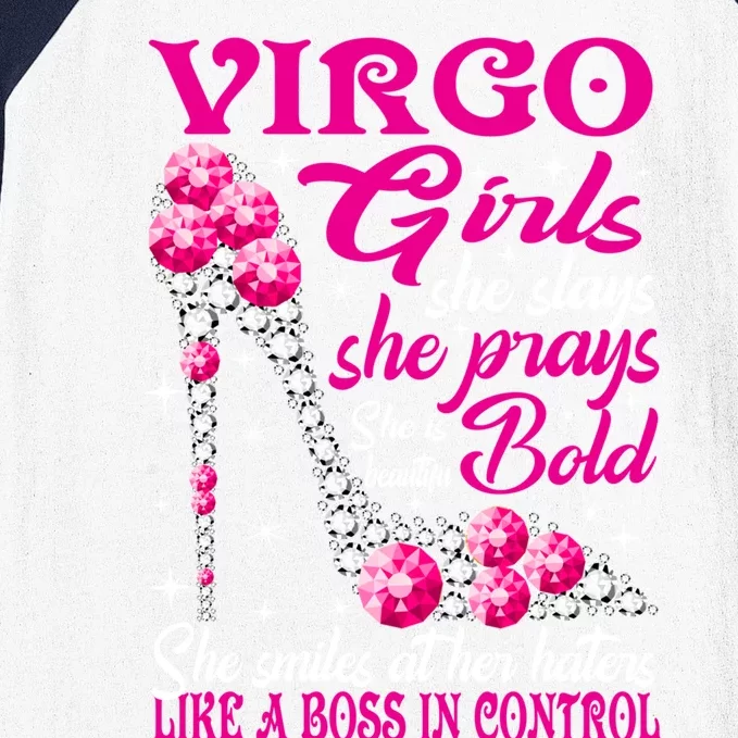 Virgo Like A Boss In Control Diamond Shoes Funny Funny Gift Meaningful Gift Baseball Sleeve Shirt