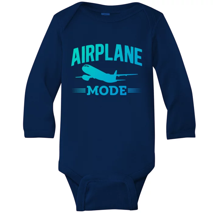 Vacation Lovers Airplane Mode Going On Vacation Gift Baby Long Sleeve Bodysuit