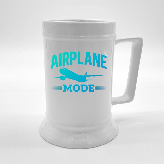 Vacation Lovers Airplane Mode Going On Vacation Gift Front & Back Beer Stein