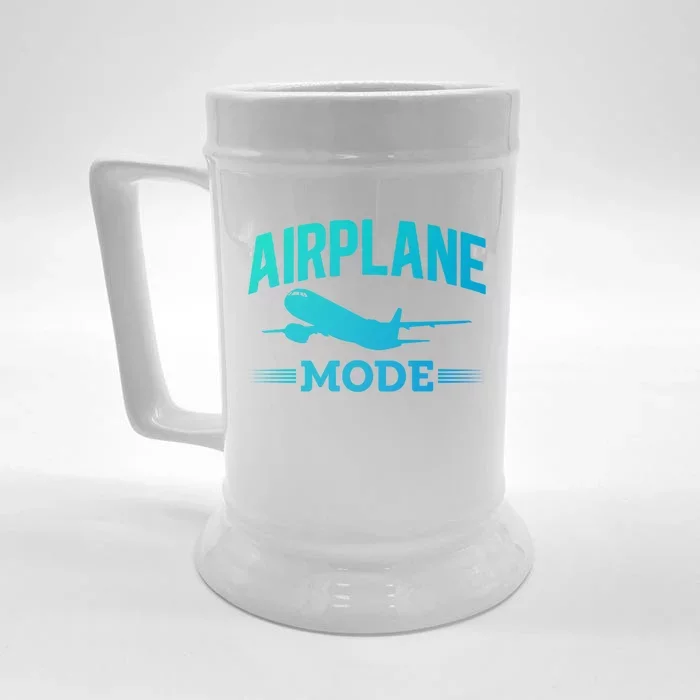 Vacation Lovers Airplane Mode Going On Vacation Gift Front & Back Beer Stein