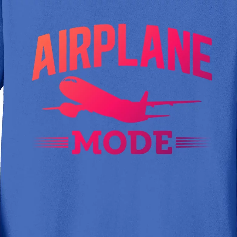 Vacation Lovers Airplane Mode Going On Vacation Gift Kids Long Sleeve Shirt