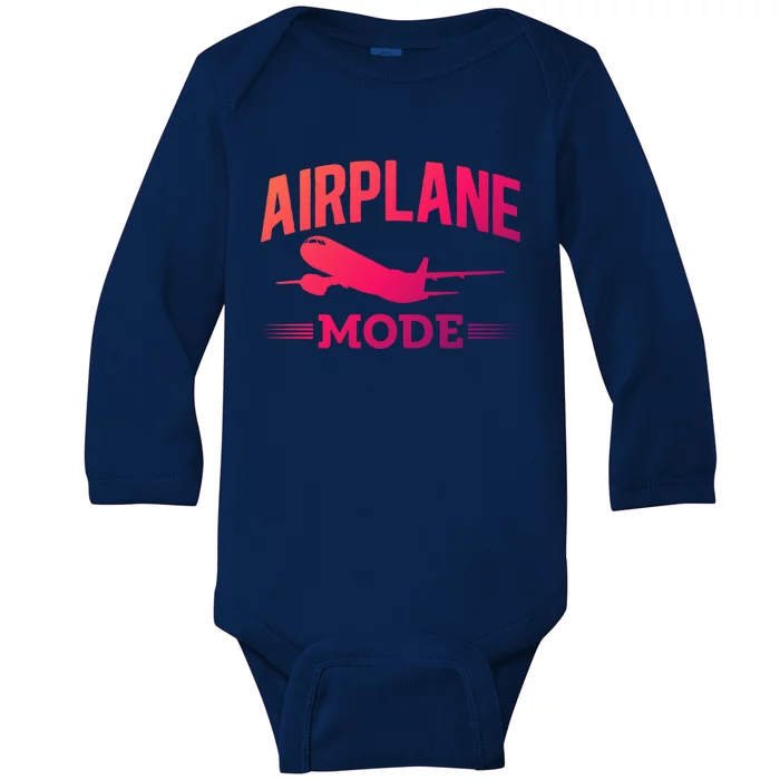 Vacation Lovers Airplane Mode Going On Vacation Gift Baby Long Sleeve Bodysuit