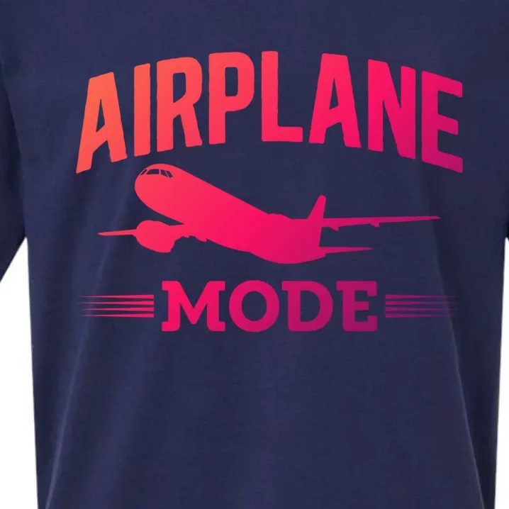 Vacation Lovers Airplane Mode Going On Vacation Gift Sueded Cloud Jersey T-Shirt