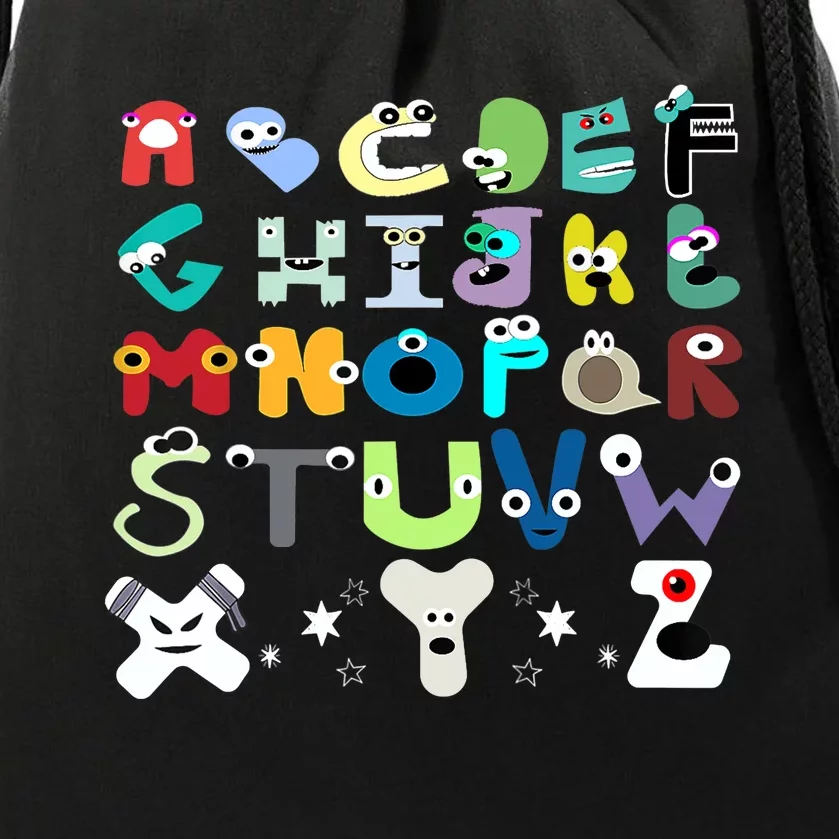 Villain Letter Abcs Evil Alphabet Costume Matching Lore Drawstring Bag