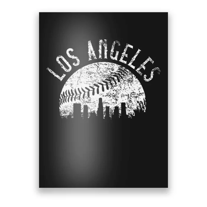 Vintage Los Angeles California Skyline Apparel La Poster