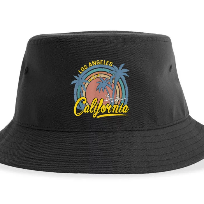 Vintage Los Angeles Long Beach California Sustainable Bucket Hat