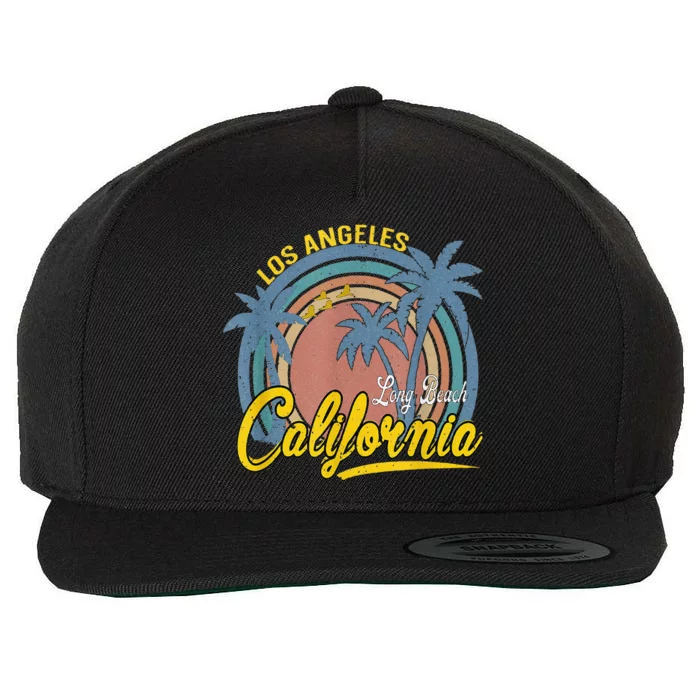 Vintage Los Angeles Long Beach California Wool Snapback Cap