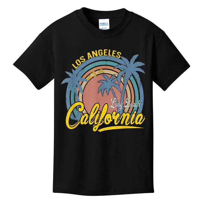 Vintage Los Angeles Long Beach California Kids T-Shirt