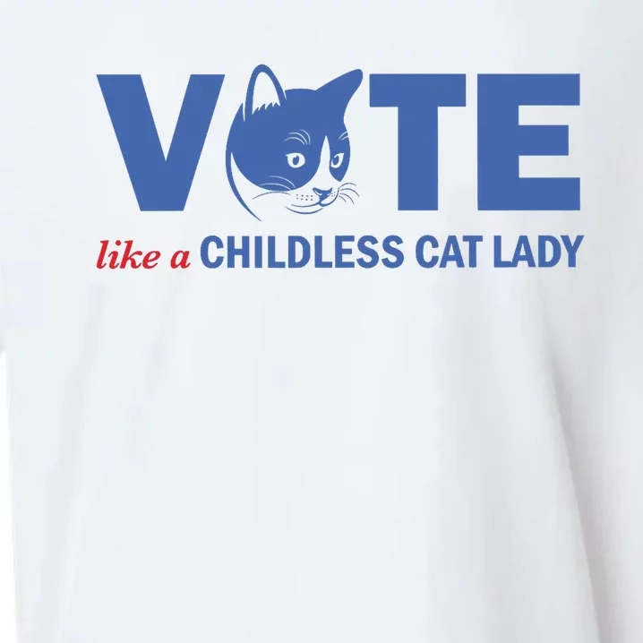 Vote Like A Childless Cat Lady Funny Voting Kamala Sueded Cloud Jersey T-Shirt