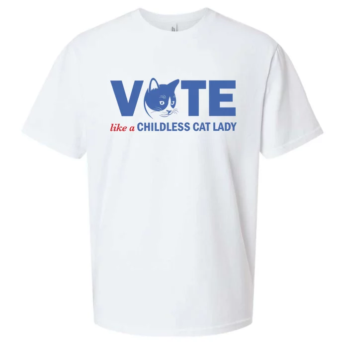 Vote Like A Childless Cat Lady Funny Voting Kamala Sueded Cloud Jersey T-Shirt