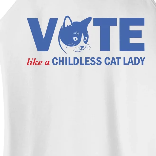 Vote Like A Childless Cat Lady Funny Voting Kamala Women’s Perfect Tri Rocker Tank