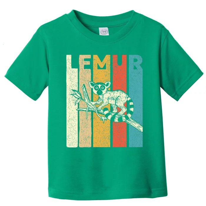 Vintage Lemur Animal Researcher Zookeeper Lemur Lover Toddler T-Shirt