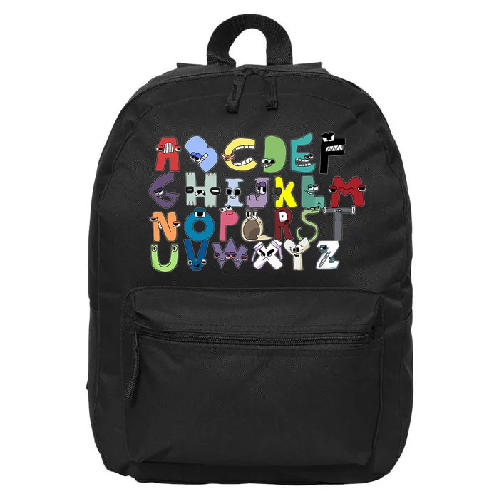 Villain Letter Abc Costumes Matching Evil Alphabet Lore 16 in Basic Backpack