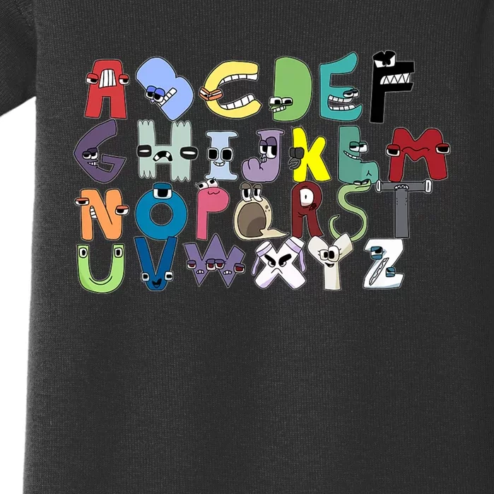 Villain Letter Abc Costumes Matching Evil Alphabet Lore Baby Bodysuit