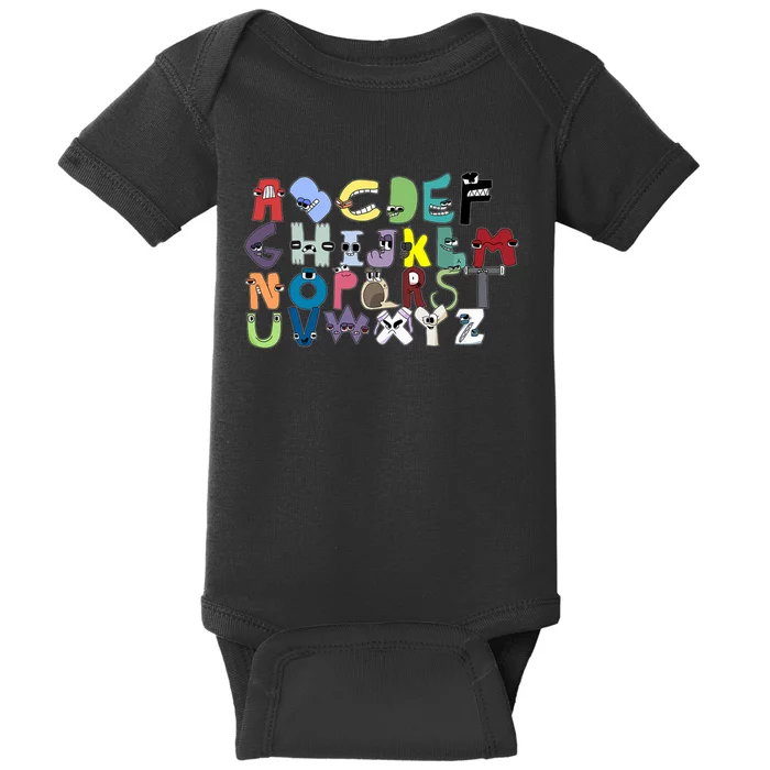 Villain Letter Abc Costumes Matching Evil Alphabet Lore Baby Bodysuit