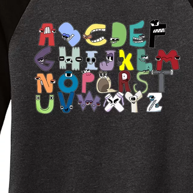 Villain Letter Abc Costumes Matching Evil Alphabet Lore Women's Tri-Blend 3/4-Sleeve Raglan Shirt