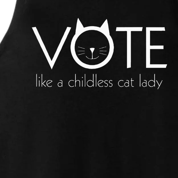 Vote Like A Childless Cat Lady Funny Vote Kamala Harris 2024 Ladies Tri-Blend Wicking Tank