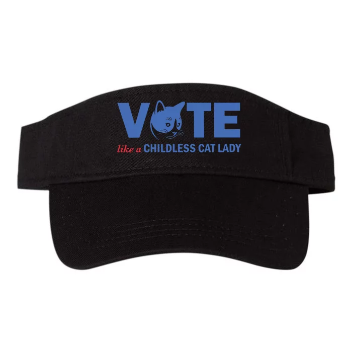 Vote Like A Childless Cat Lady Valucap Bio-Washed Visor