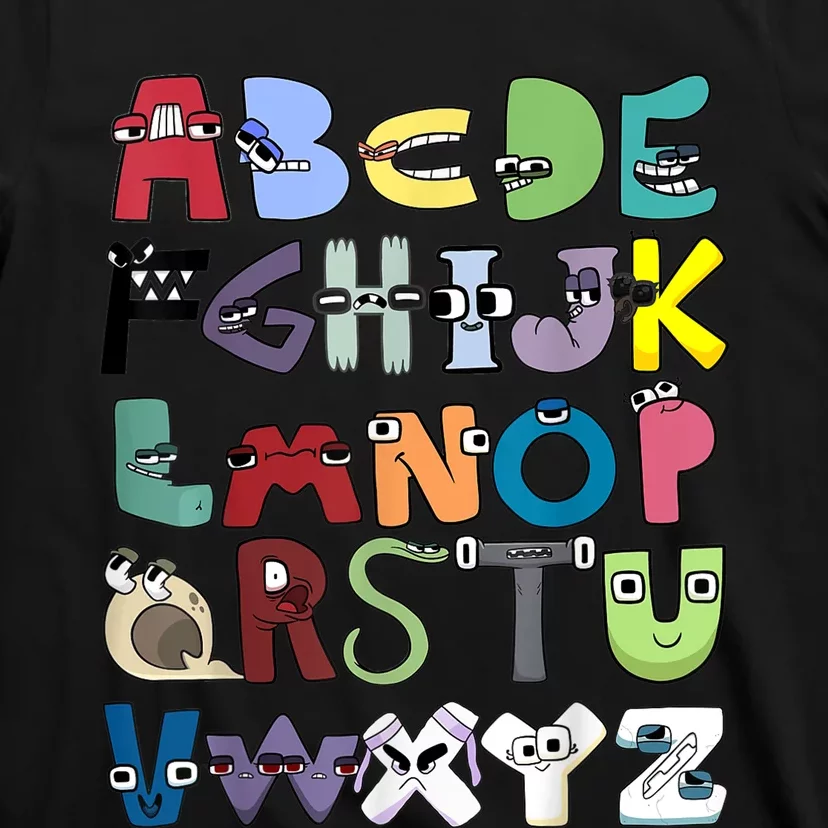 Villain Letter Abc Costume Boys Matching Evil Alphabet Lore T-Shirt