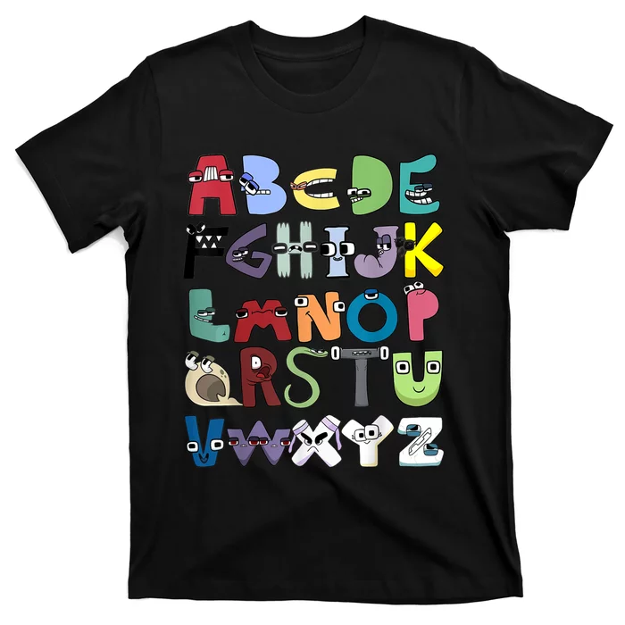 Villain Letter Abc Costume Boys Matching Evil Alphabet Lore T-Shirt