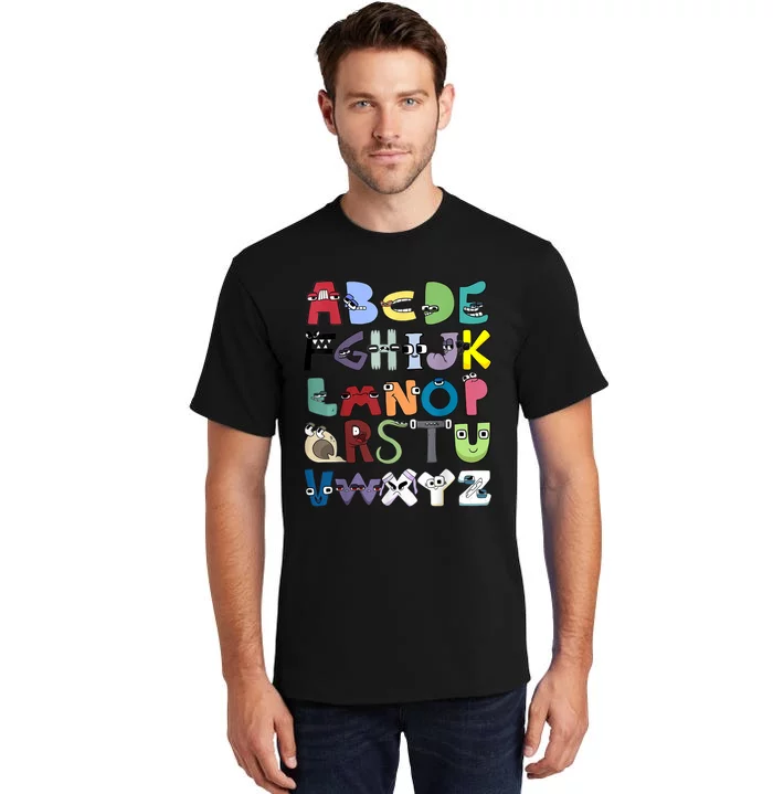 Villain Letter Abc Costume Boys Matching Evil Alphabet Lore Tall T-Shirt