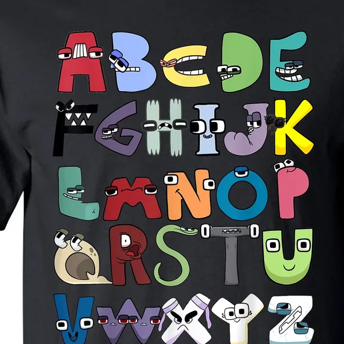 Villain Letter Abc Costume Boys Matching Evil Alphabet Lore Tall T-Shirt