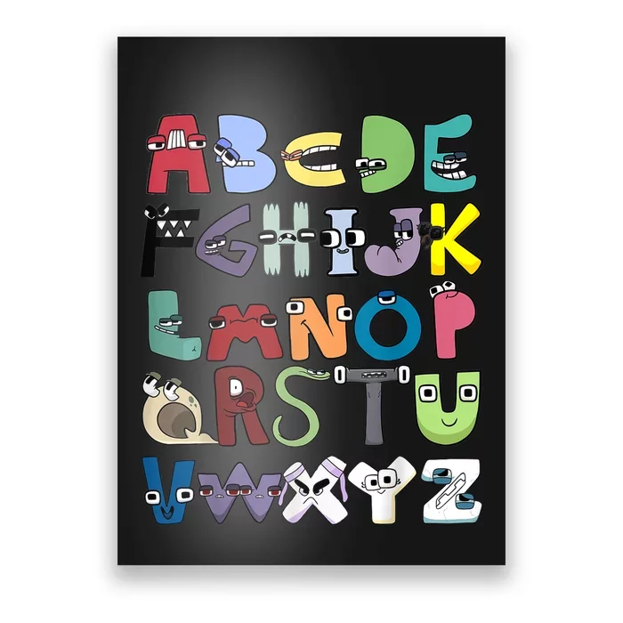 Villain Letter Abc Costume Boys Matching Evil Alphabet Lore Poster