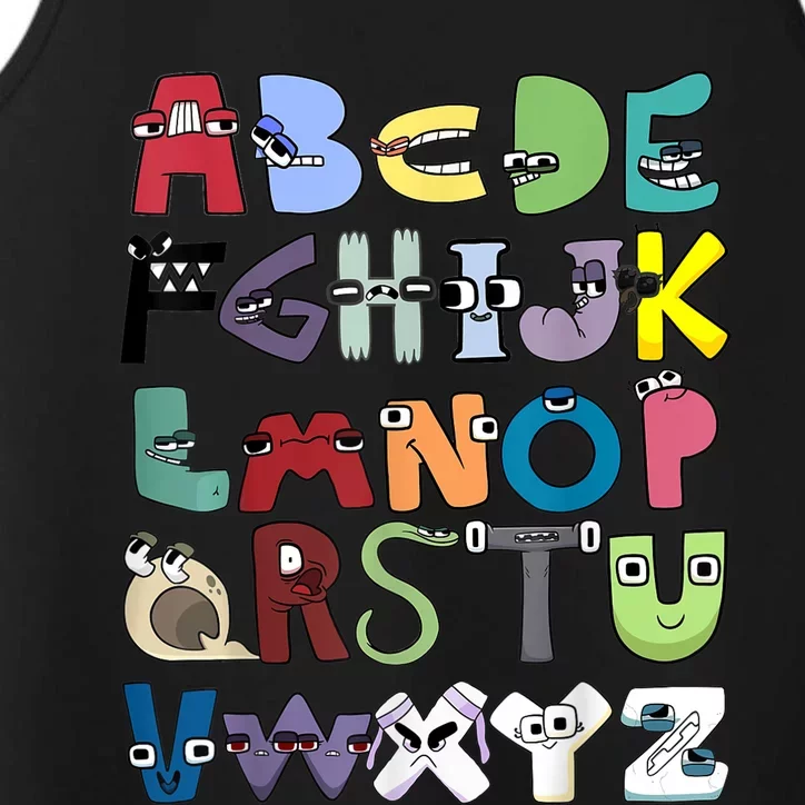 Villain Letter Abc Costume Boys Matching Evil Alphabet Lore Performance Tank