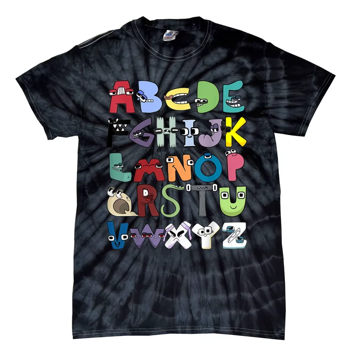 Villain Letter Abc Costume Boys Matching Evil Alphabet Lore Tie-Dye T-Shirt