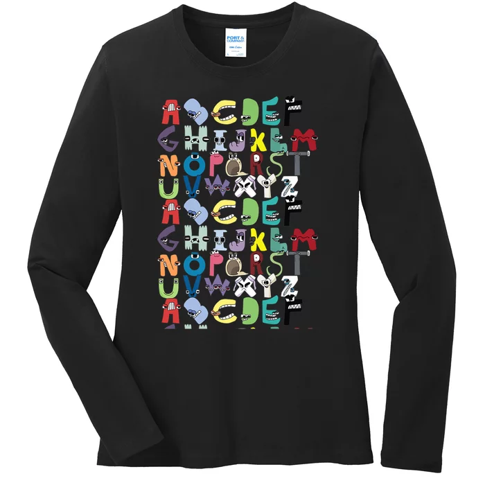 Villain Letter Abc Costume Boys Matching Evil Alphabet Lore Ladies Long Sleeve Shirt