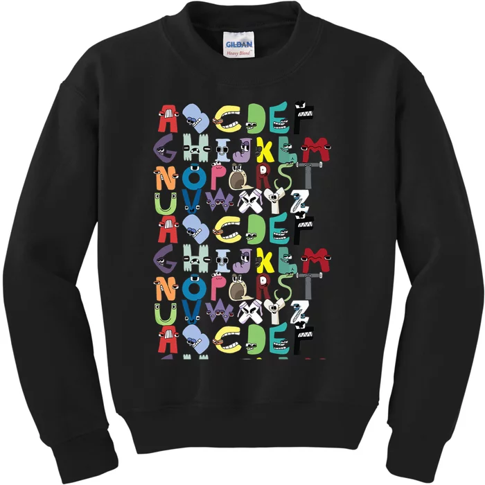 Villain Letter Abc Costume Boys Matching Evil Alphabet Lore Kids Sweatshirt