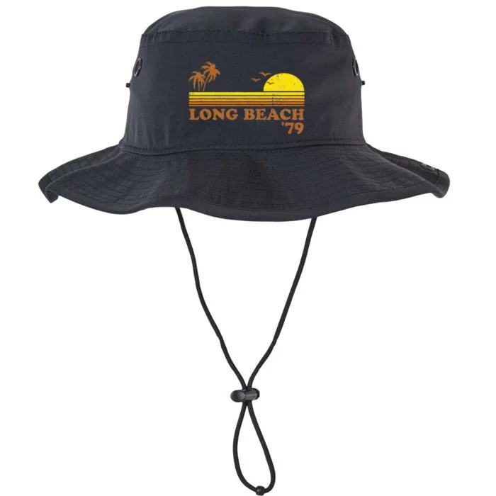 Vintage Long Beach California Retro Sunset Surfing 70S Gift Legacy Cool Fit Booney Bucket Hat