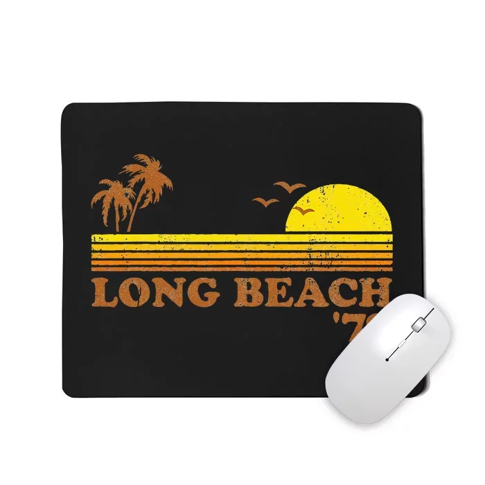 Vintage Long Beach California Retro Sunset Surfing 70S Gift Mousepad