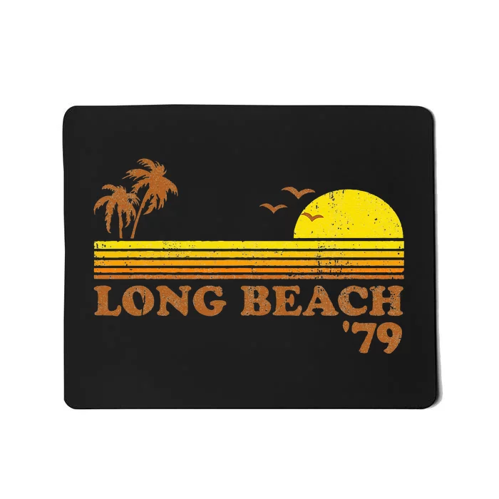 Vintage Long Beach California Retro Sunset Surfing 70S Gift Mousepad