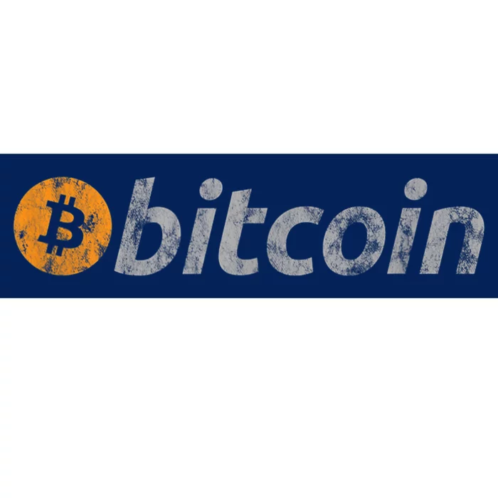 Vintage Look Bitcoin Logo Bumper Sticker