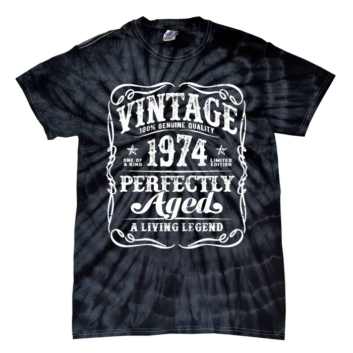 Vintage Legends Born In 1974 Classic 50th Birthday Tie-Dye T-Shirt