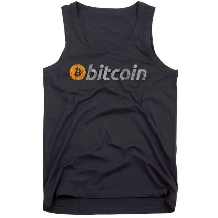 Vintage Look Bitcoin Logo Tank Top