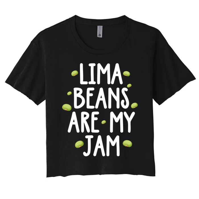 Vegetarian Lima Beans Are My Jam Women's Crop Top Tee