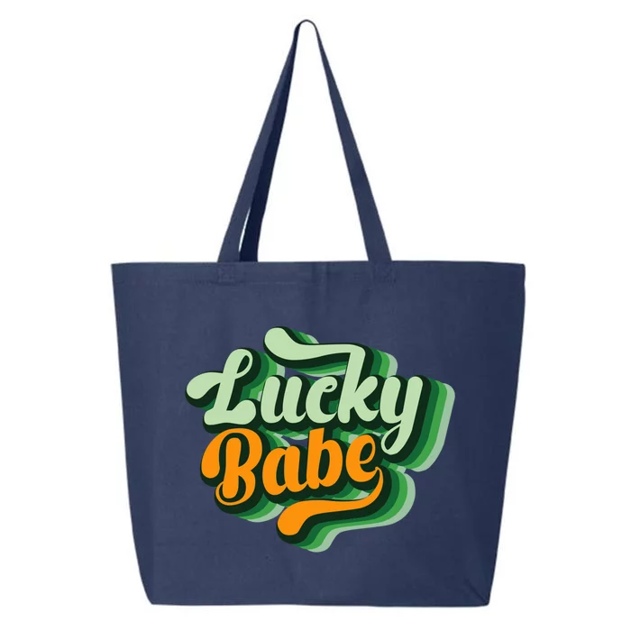 Vintage Lucky Babe Tie Dye St Patrick's Day Irish Cool Gift 25L Jumbo Tote