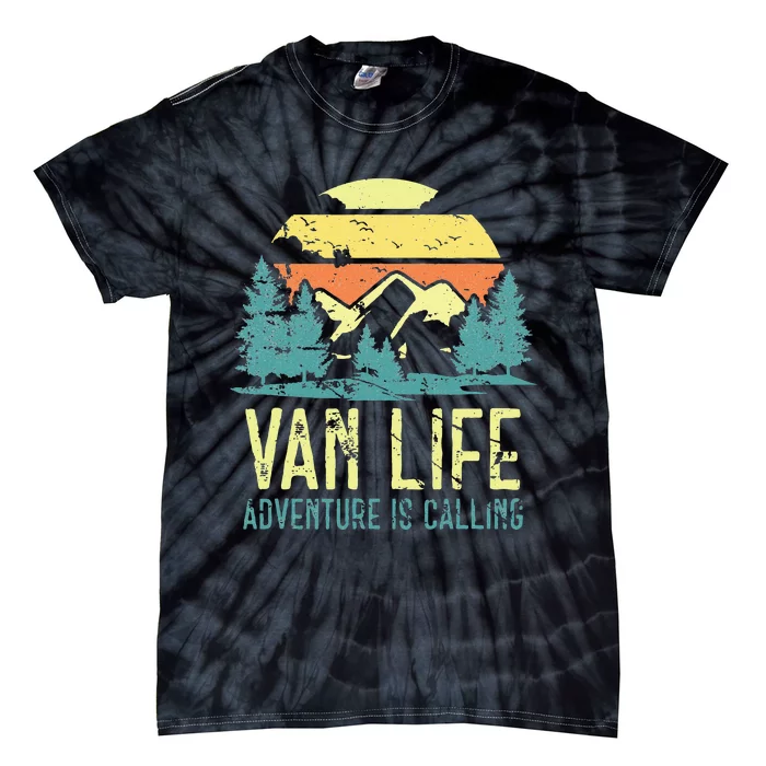 Van Life Camping Camper Livin The Vantasy Vanlife Tie-Dye T-Shirt