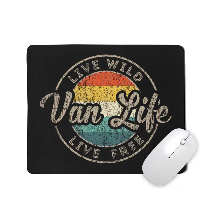 Van Life Clothing Retro Vintage Van Dwellers Vanlife Nomads Mousepad