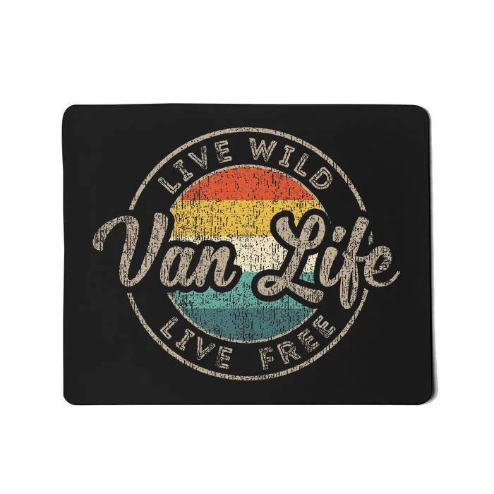 Van Life Clothing Retro Vintage Van Dwellers Vanlife Nomads Mousepad