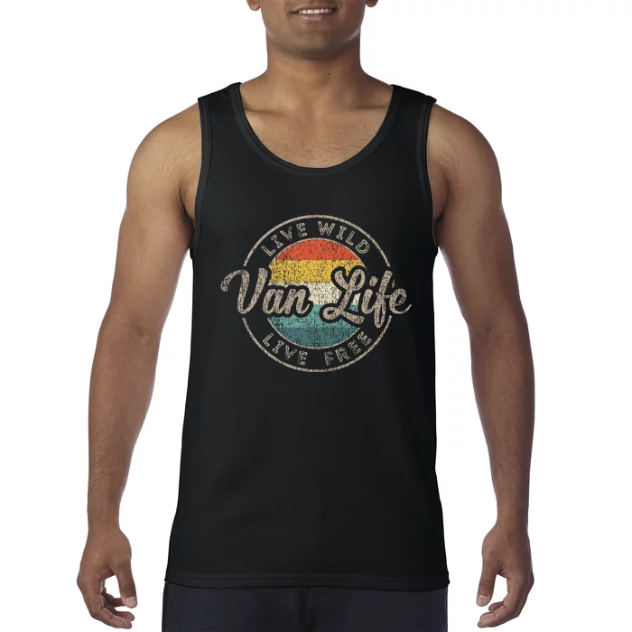 Van Life Clothing Retro Vintage Van Dwellers Vanlife Nomads Tank Top