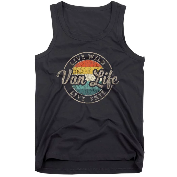 Van Life Clothing Retro Vintage Van Dwellers Vanlife Nomads Tank Top