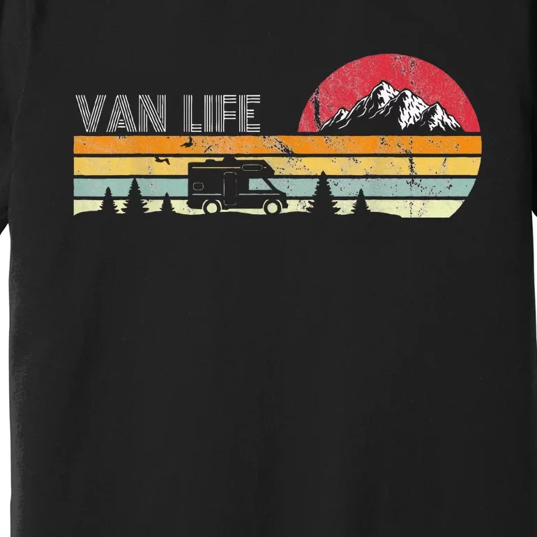 Van Life Clothing Retro Vintage Van Dwellers Vanlife Nomads Premium T-Shirt