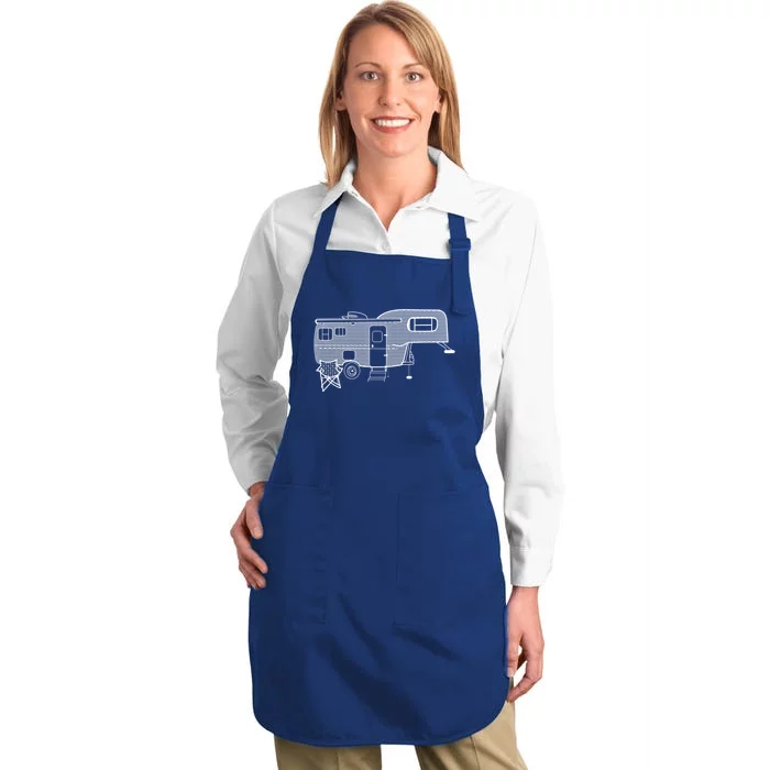 Van Life Camper Cool Gift Full-Length Apron With Pocket