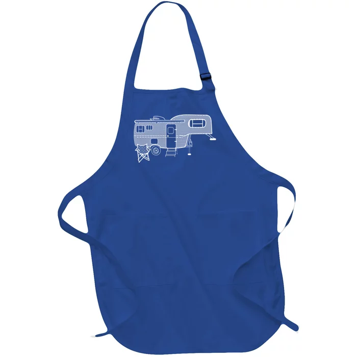 Van Life Camper Cool Gift Full-Length Apron With Pocket